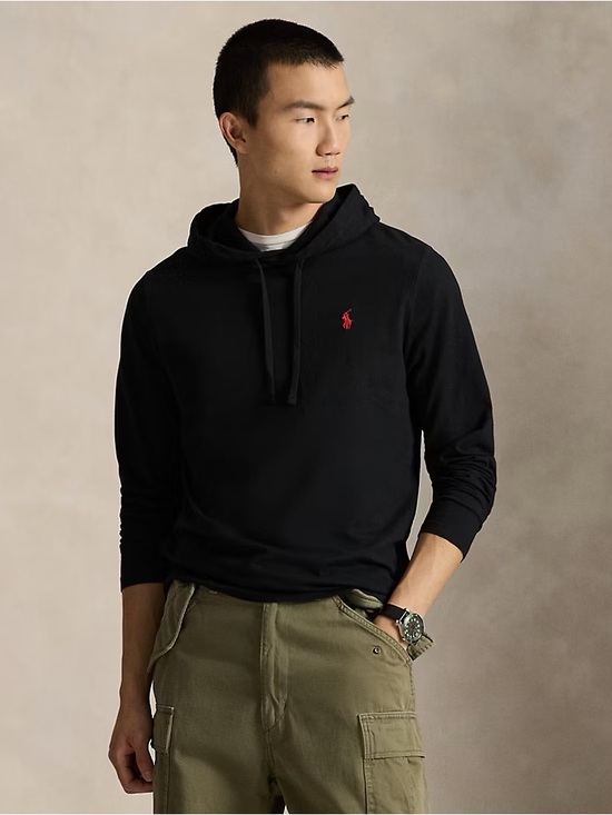 Ralph Lauren Other - NWT Polo by Ralph Lauren Black Long-Sleeve Hooded Shirt with Red Pony